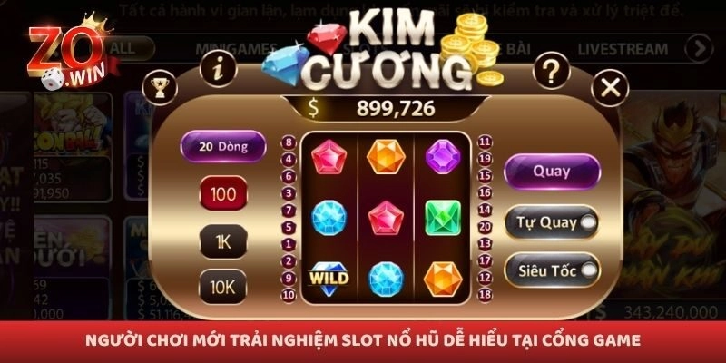 Người chơi mới trải nghiệm slot nổ hũ dễ hiểu tại cổng game