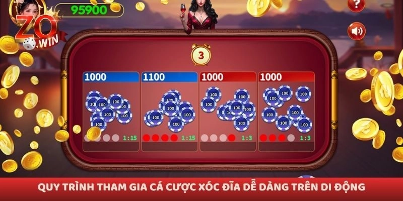 Quy trình tham gia cá cược xóc đĩa dễ dàng trên di động